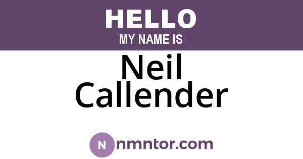 Neil Callender