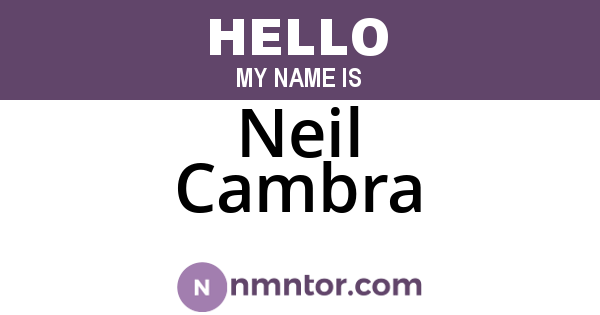 Neil Cambra