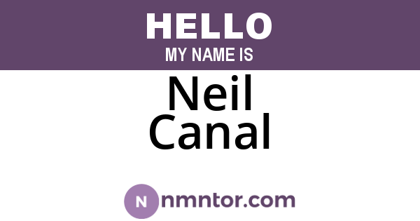 Neil Canal