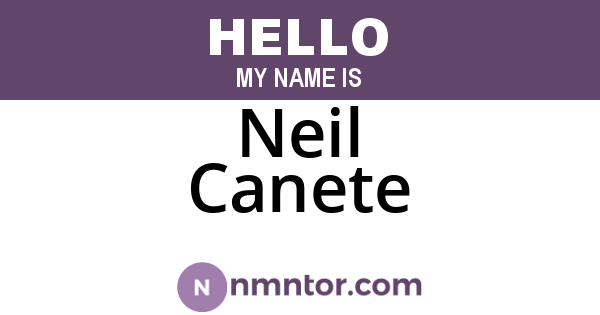Neil Canete