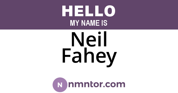 Neil Fahey