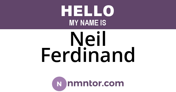 Neil Ferdinand