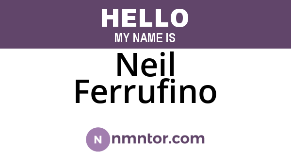 Neil Ferrufino