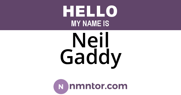 Neil Gaddy