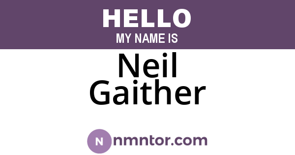 Neil Gaither