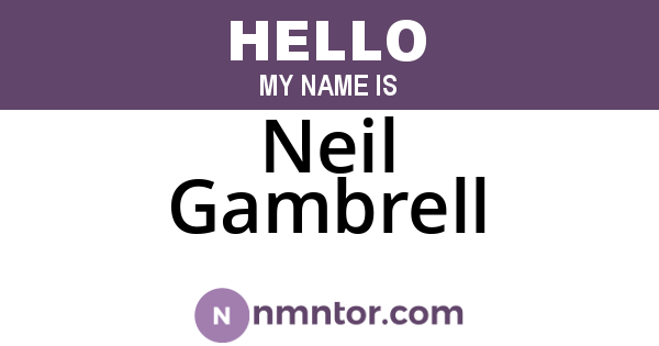 Neil Gambrell