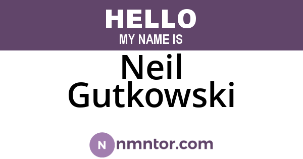 Neil Gutkowski