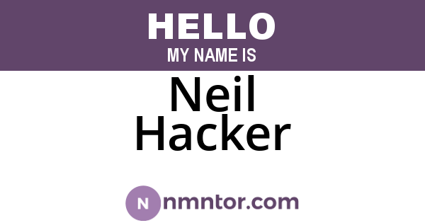Neil Hacker