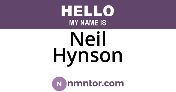Neil Hynson