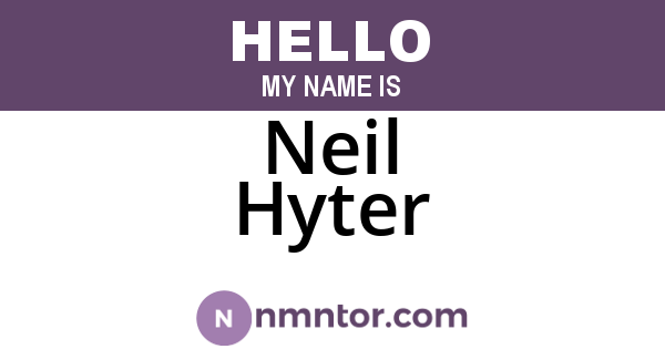 Neil Hyter