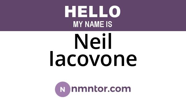Neil Iacovone
