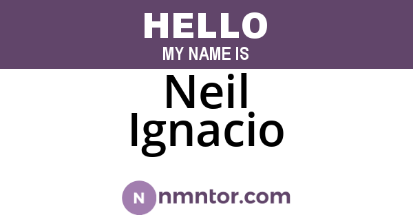 Neil Ignacio