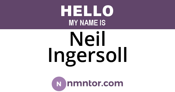 Neil Ingersoll
