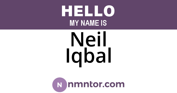 Neil Iqbal