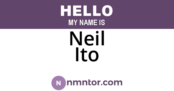 Neil Ito
