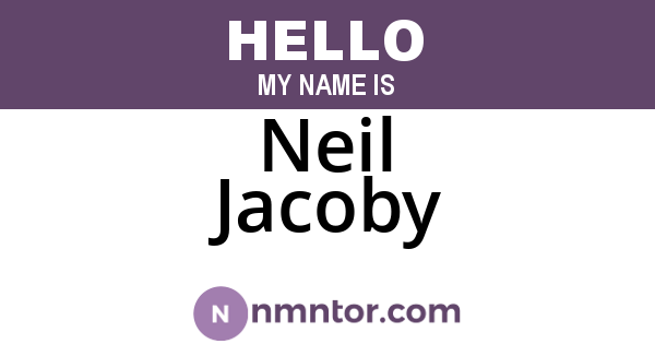 Neil Jacoby