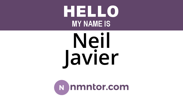 Neil Javier