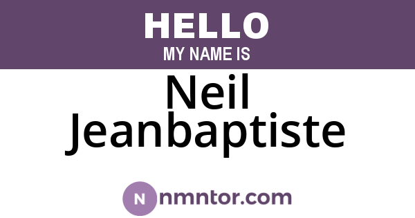 Neil Jeanbaptiste