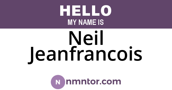 Neil Jeanfrancois