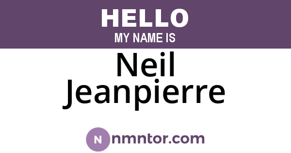 Neil Jeanpierre