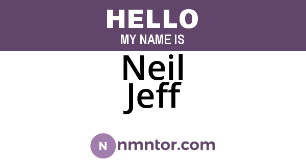 Neil Jeff