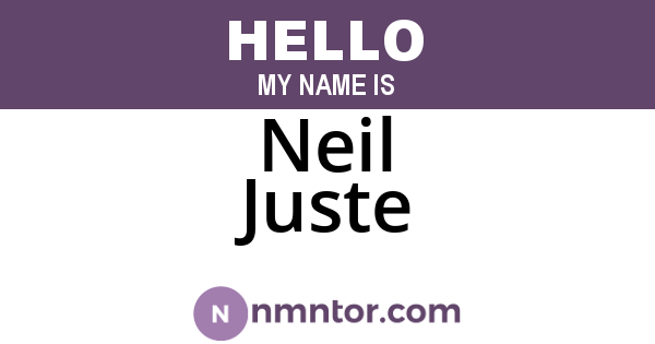 Neil Juste