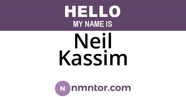 Neil Kassim