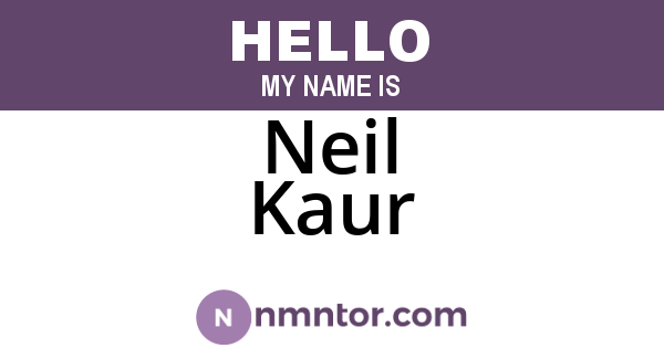 Neil Kaur