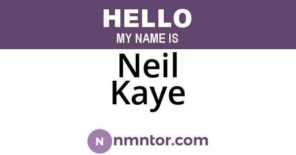 Neil Kaye