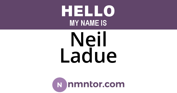Neil Ladue