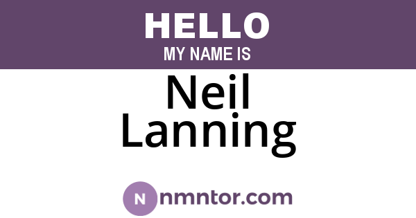 Neil Lanning