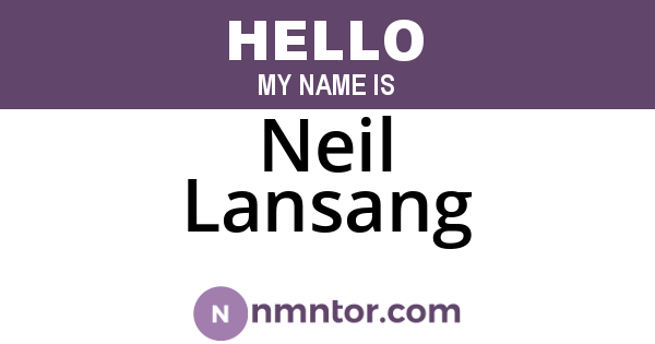 Neil Lansang