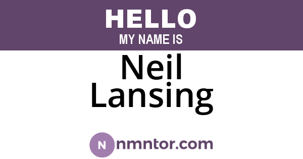 Neil Lansing