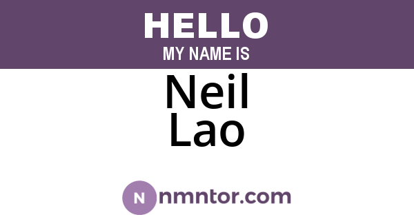 Neil Lao
