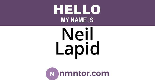 Neil Lapid