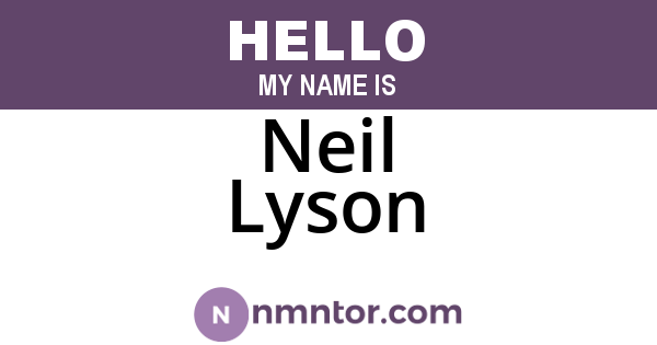 Neil Lyson