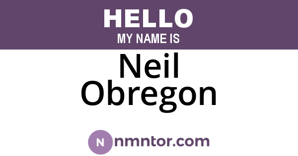Neil Obregon
