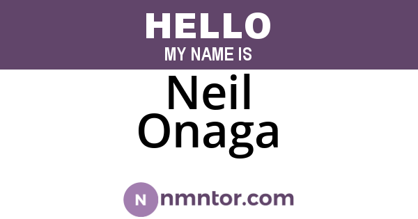 Neil Onaga