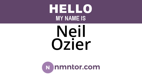 Neil Ozier