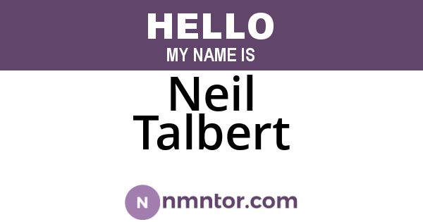 Neil Talbert
