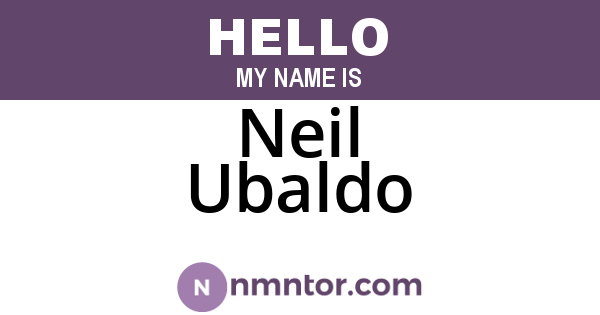 Neil Ubaldo