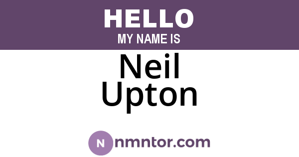 Neil Upton