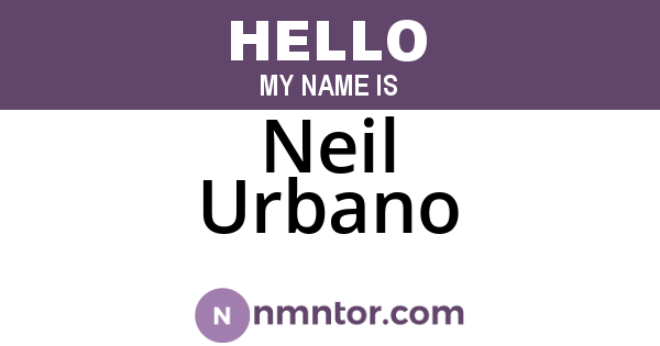Neil Urbano