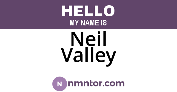 Neil Valley