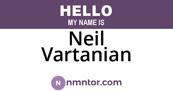 Neil Vartanian