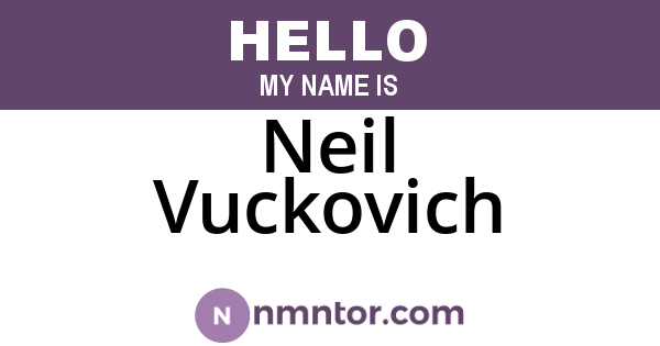 Neil Vuckovich