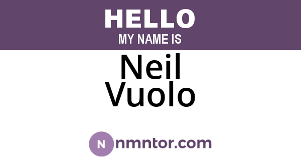 Neil Vuolo