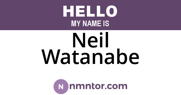Neil Watanabe