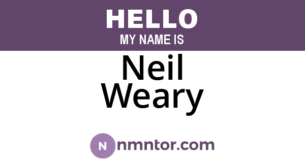 Neil Weary