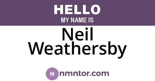 Neil Weathersby